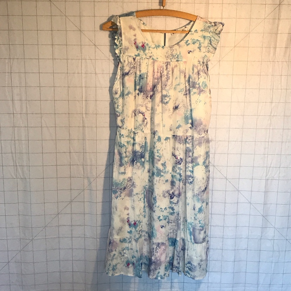 Devoted Women’s size M/L Floral Cap Sleeve Ruffled Boho Dress